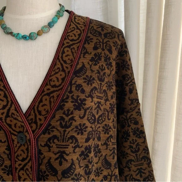 Peruvian Connection Paolma Cardigan Sweater 100% Pima Cotton - Picture 3 of 10